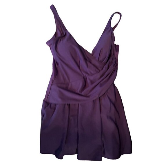 Miraclesuit Purple One-Piece Swimsuit With Skirt Overlay SEE PHOTOS FOR SIZING I - Picture 1 of 10